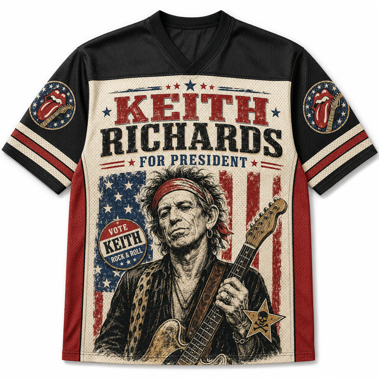 The Rolling Stones Keith Richards Jersey Shirts