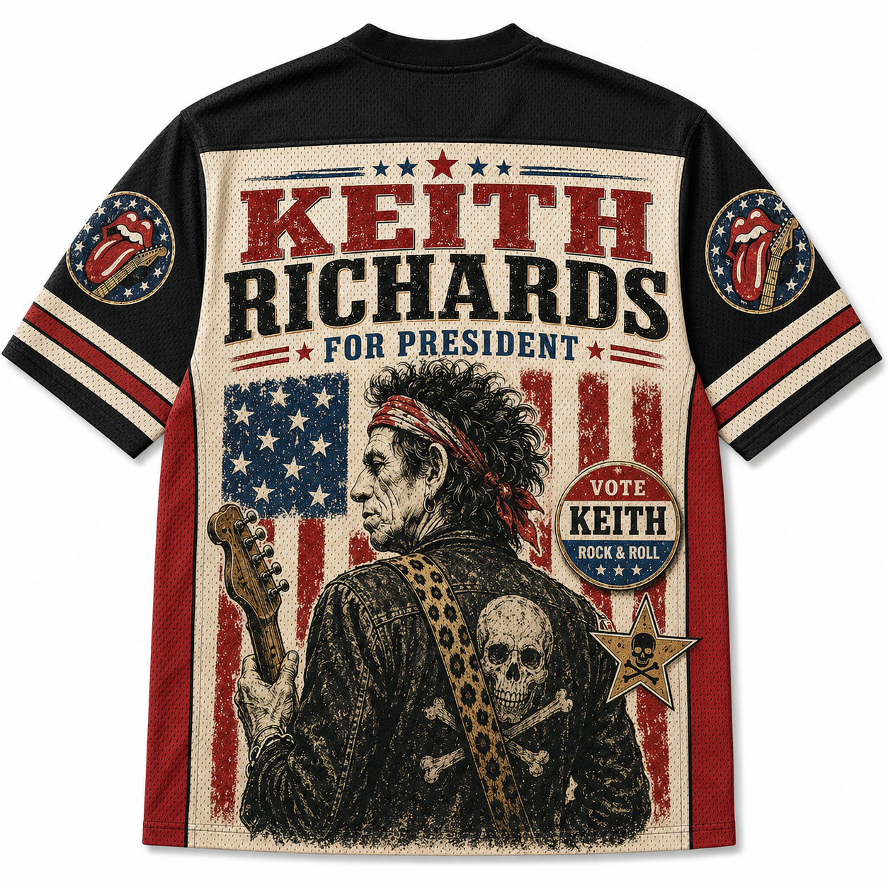 The Rolling Stones Keith Richards Jersey Shirts