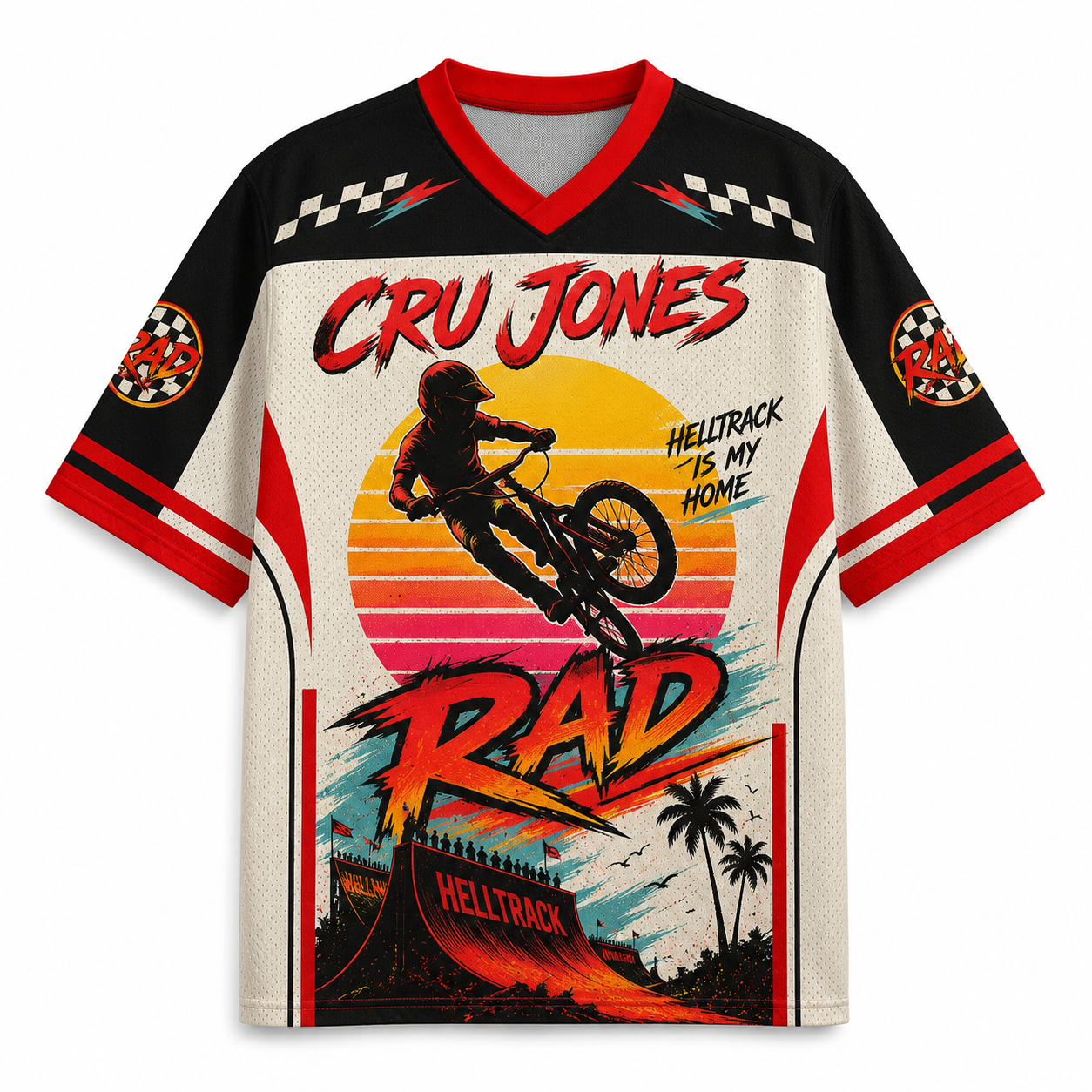 Cru Jones Rad Movie Jersey Shirts