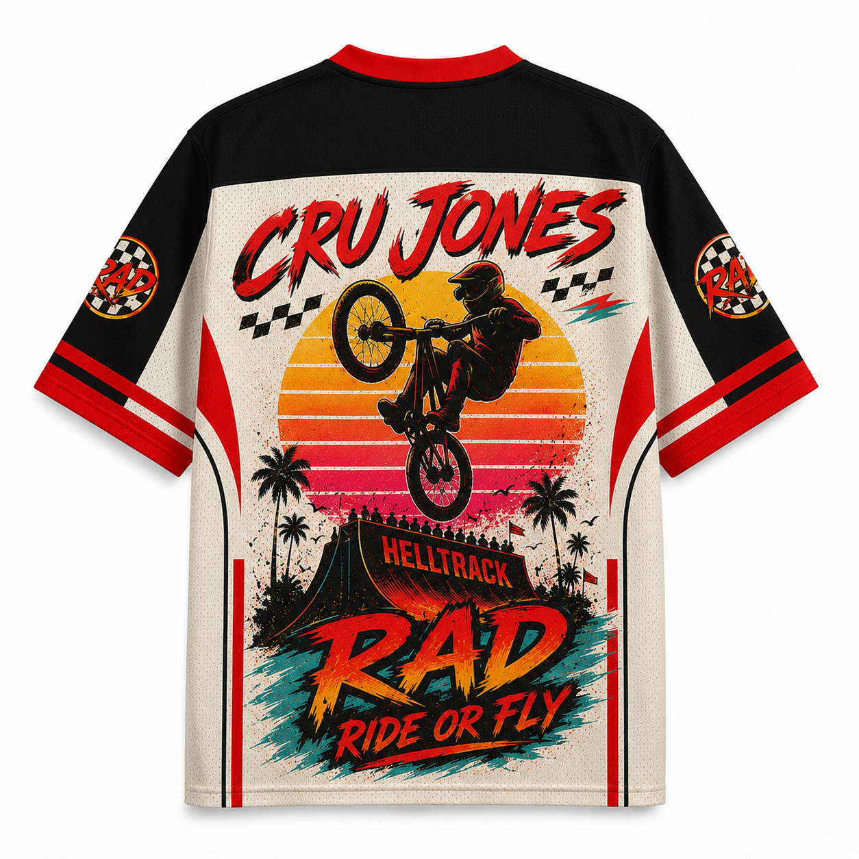 Cru Jones Rad Movie Jersey Shirts