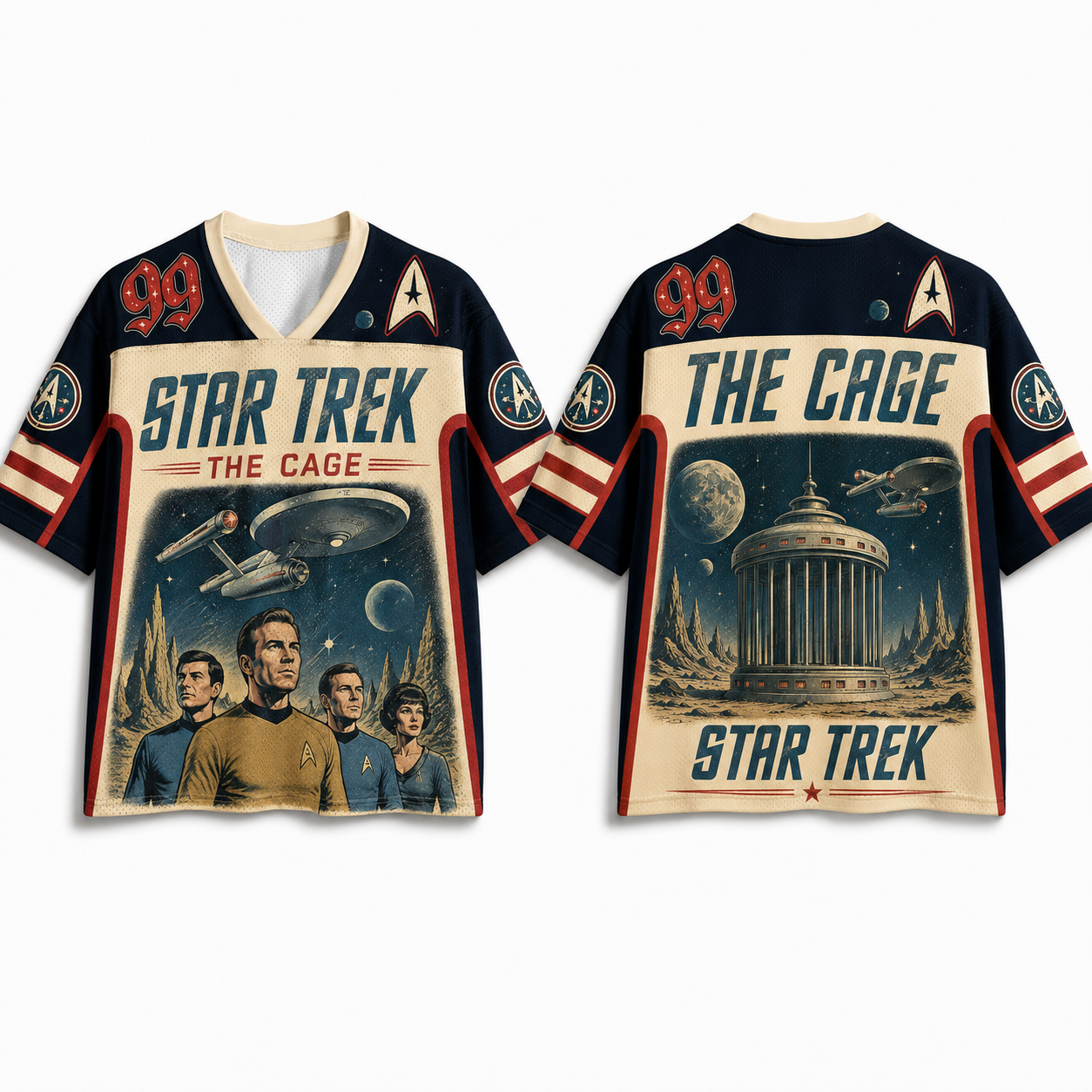 "Star Trek" The Cage TV Episode 1966 Jersey Shirts