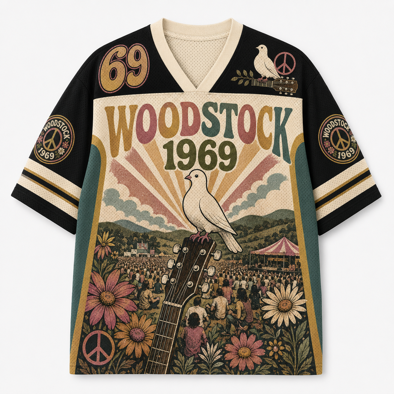 Woodstock 1969 Jersey Shirts