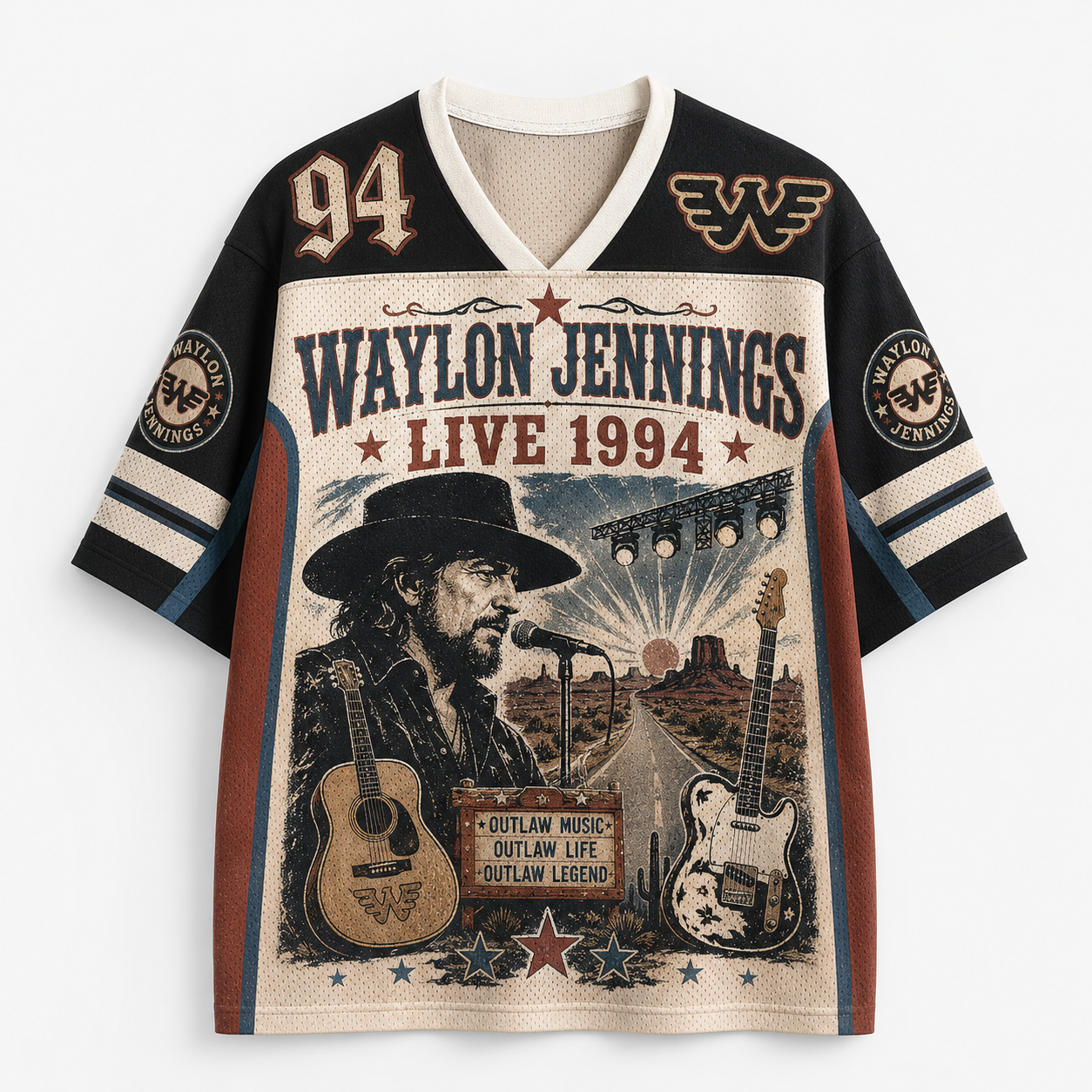 Waylon Jennings Jersey Shirts