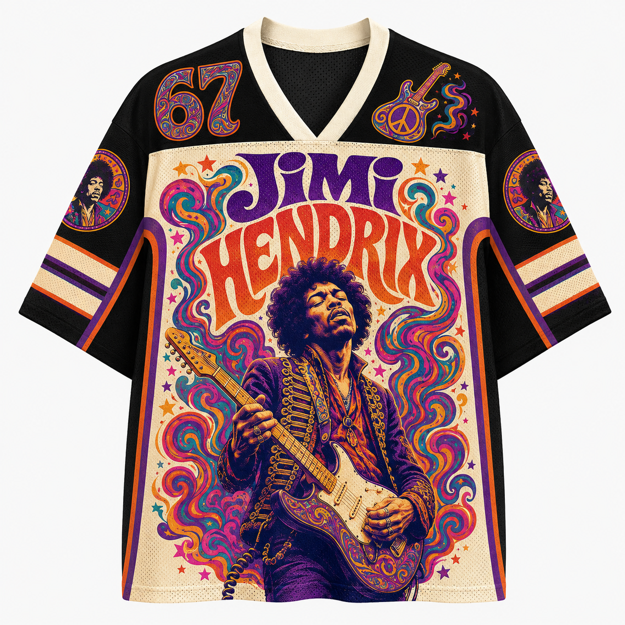 Jimi Hendrix Singer Jersey Shirts