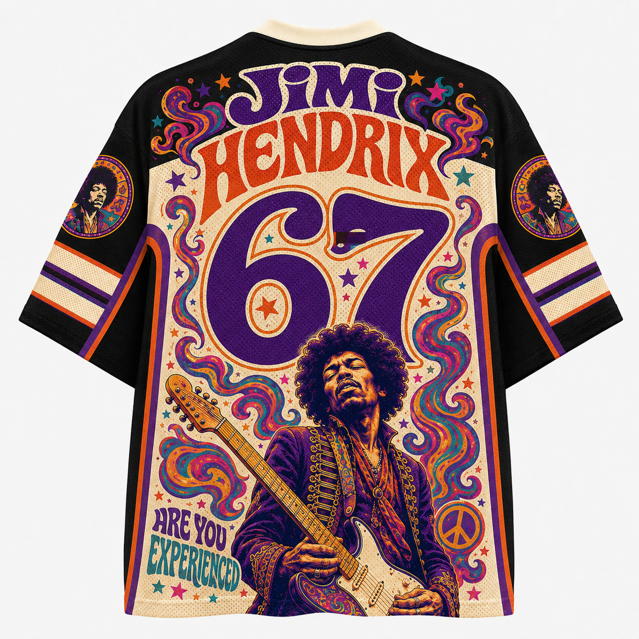 Jimi Hendrix Singer Jersey Shirts