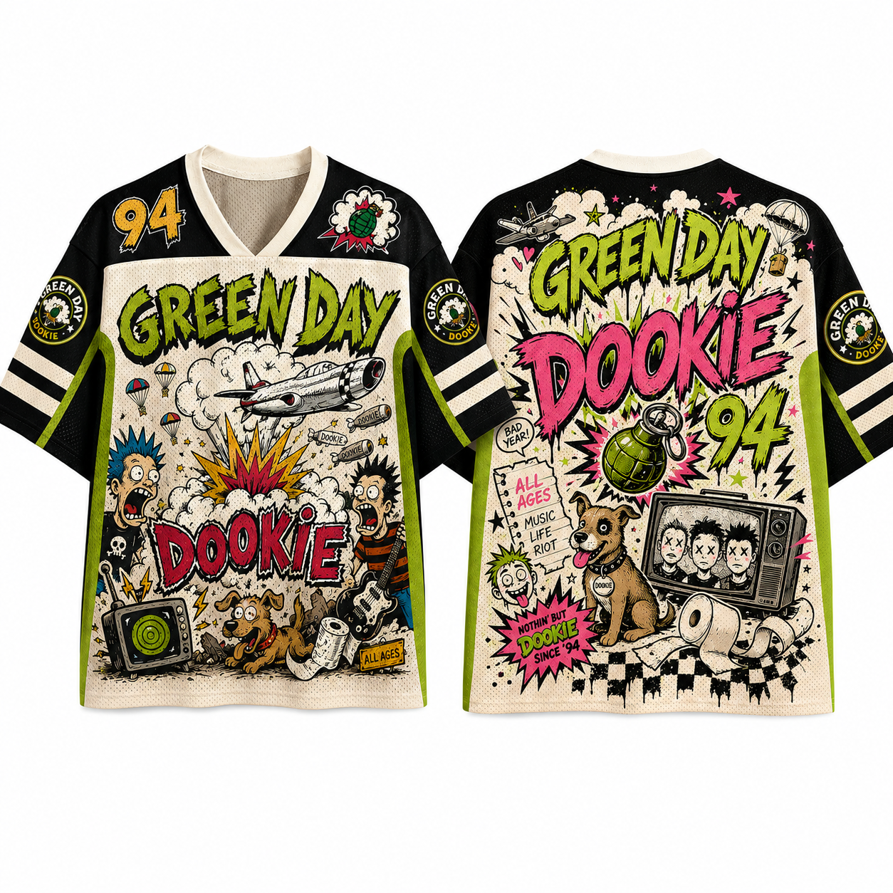 Green Day Band Jersey Shirts