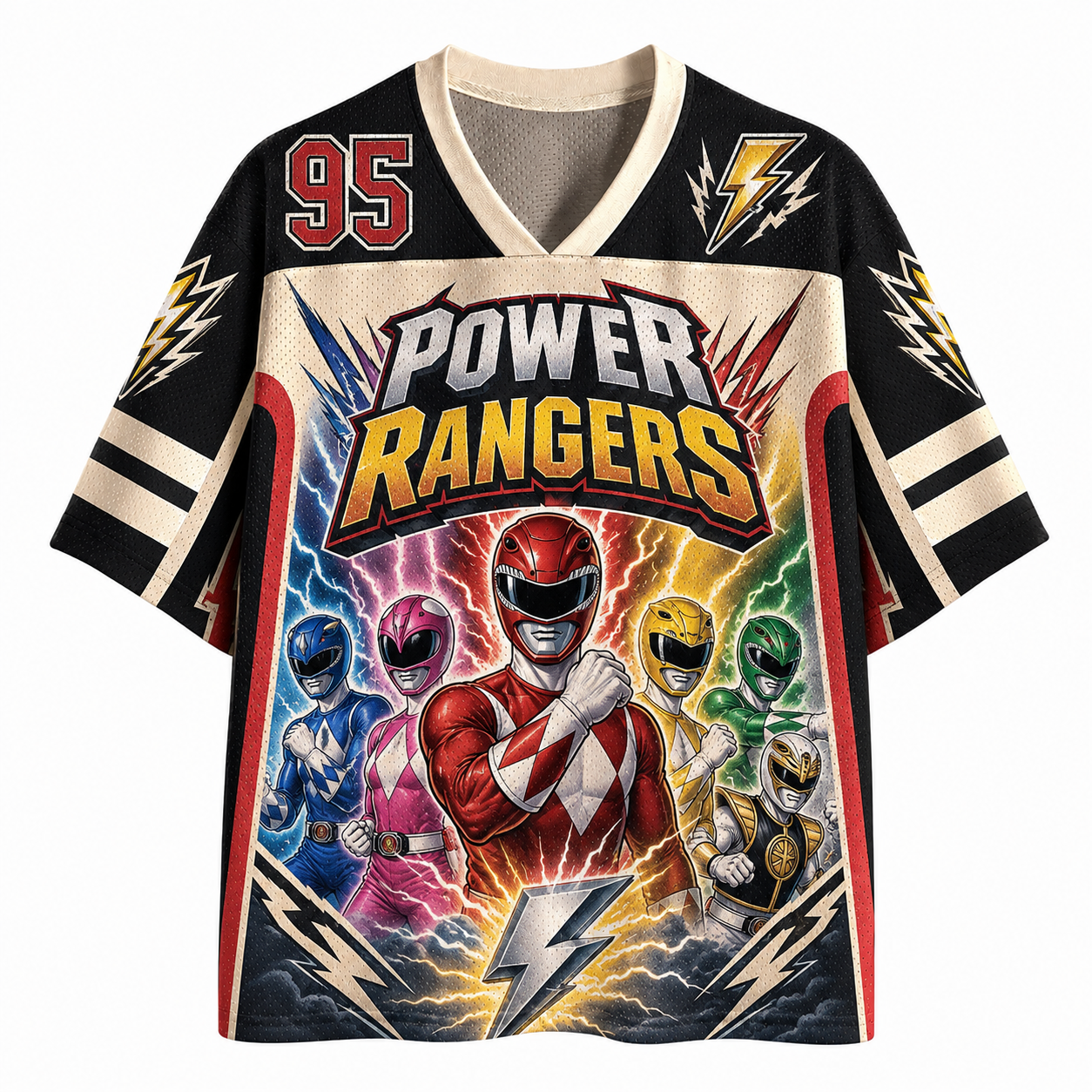 Mighty Morphin Power Rangers TV Series Jersey Shirts
