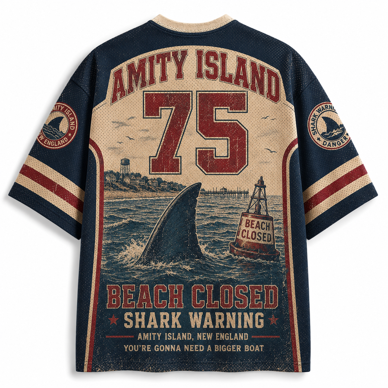 Jaws Quint's Shark Fishing Jersey Shirts