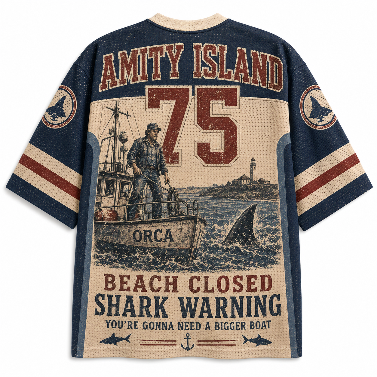 Jaws Quint's Shark Fishing Jersey Shirts