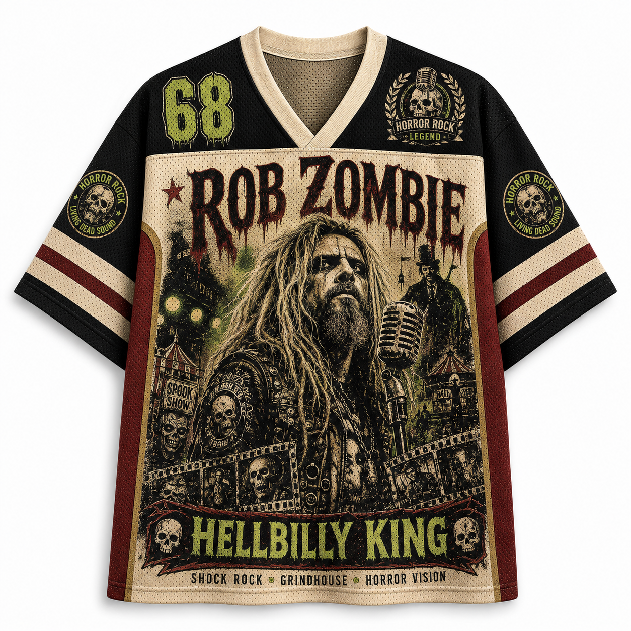 Rob Zombie“Hellbilly King” Jersey Shirts