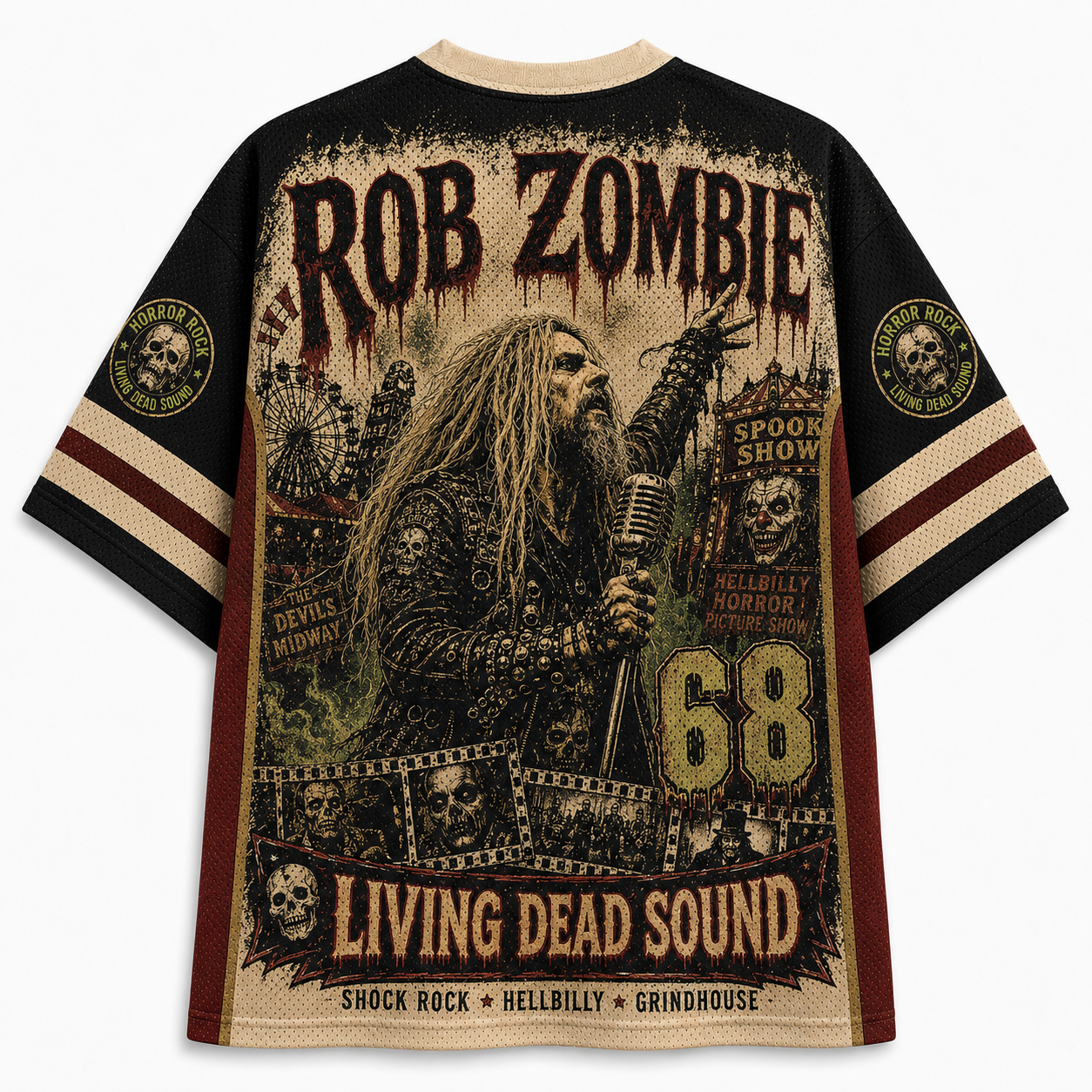 Rob Zombie“Hellbilly King” Jersey Shirts