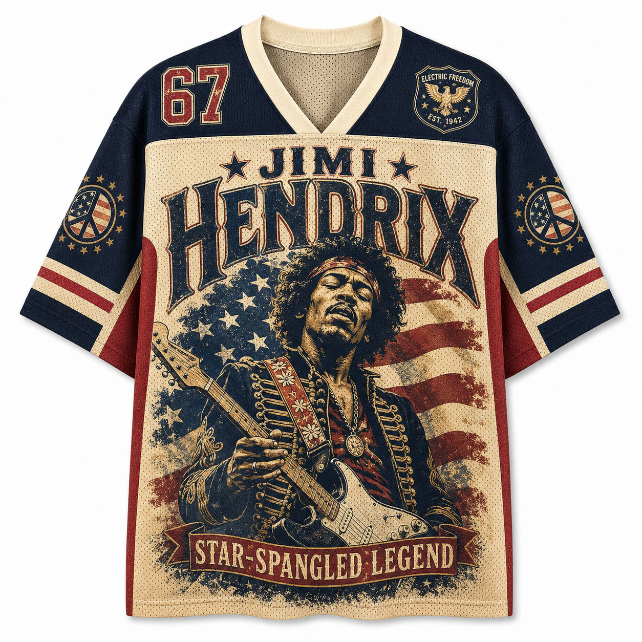 Jimi Hendrix "Star-Spangled Legend" Mesh Jersey