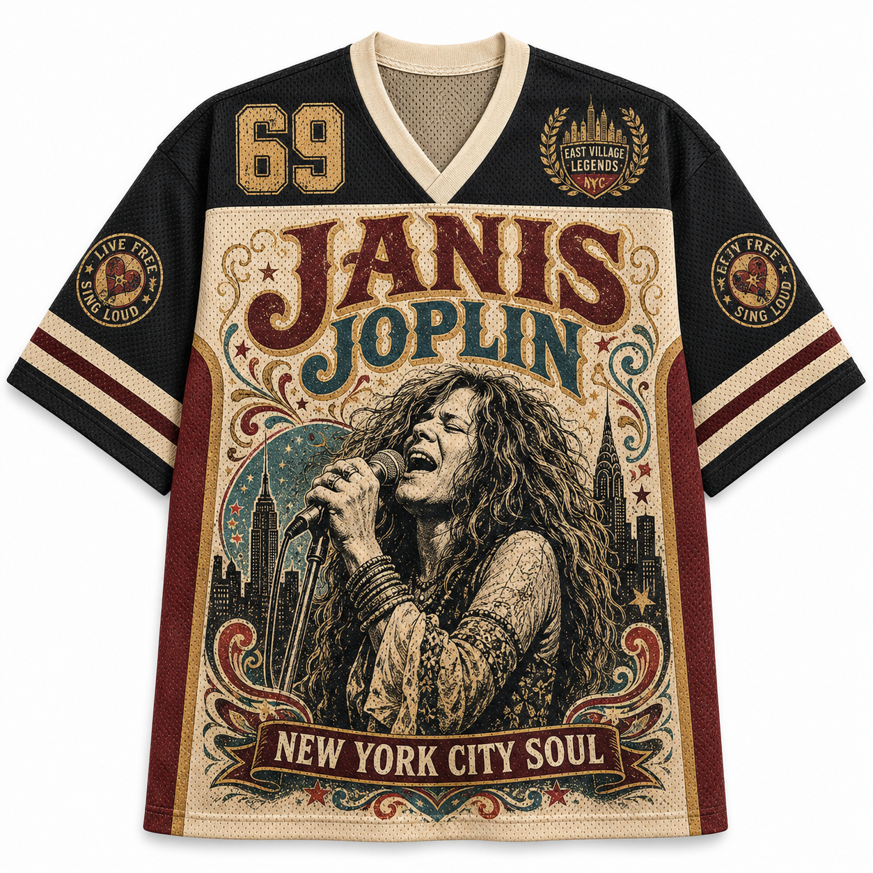 Janis Joplin“New York City Soul Mesh Jersey