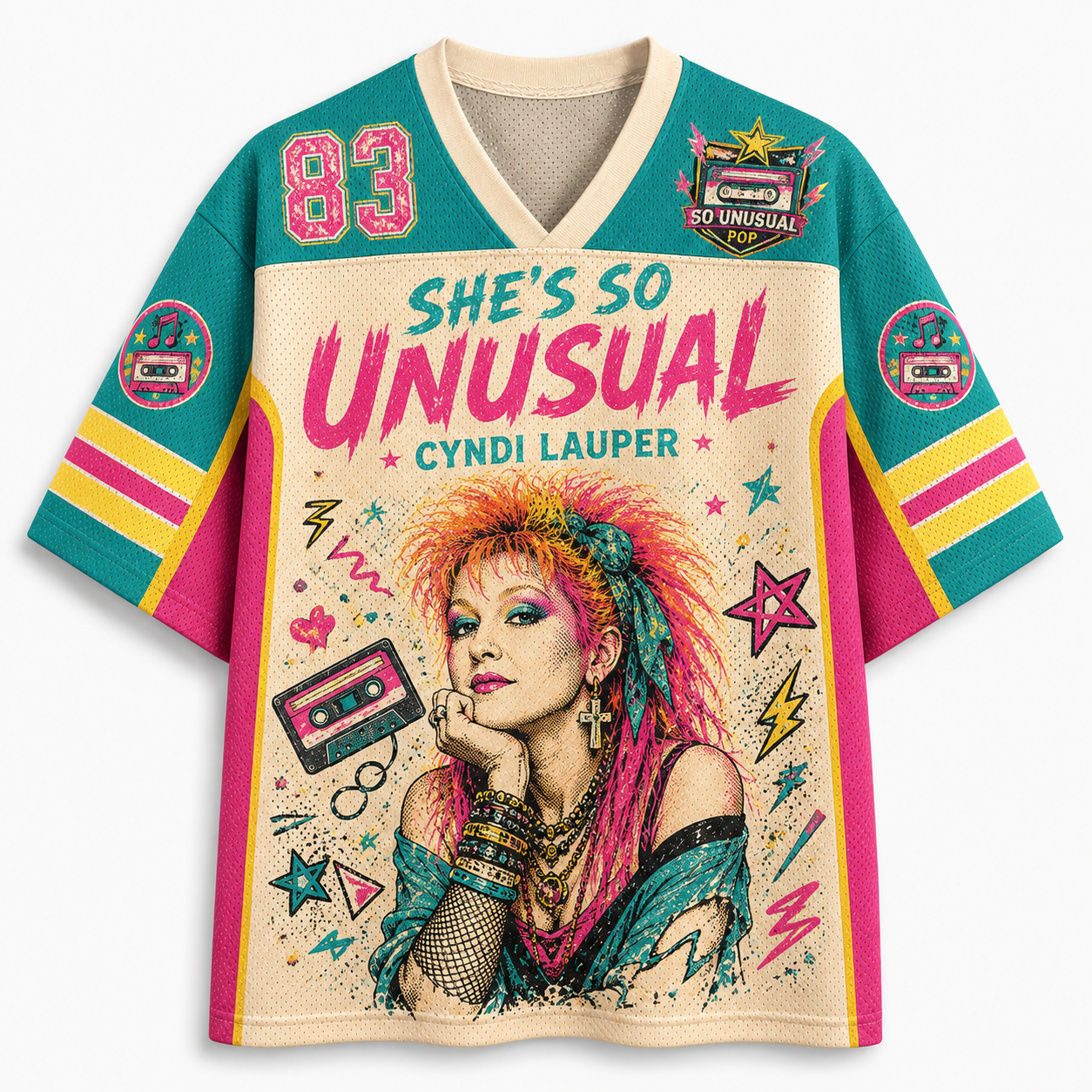 Cyndi Lauper Singer Mesh Jersey
