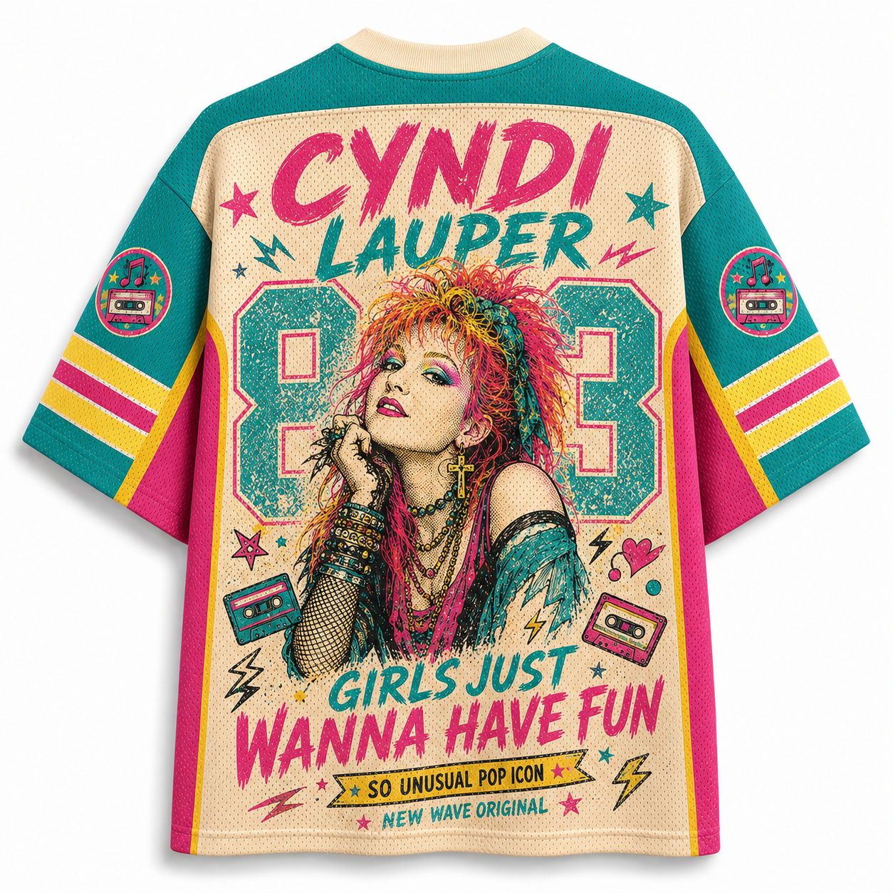 Cyndi Lauper Singer Mesh Jersey