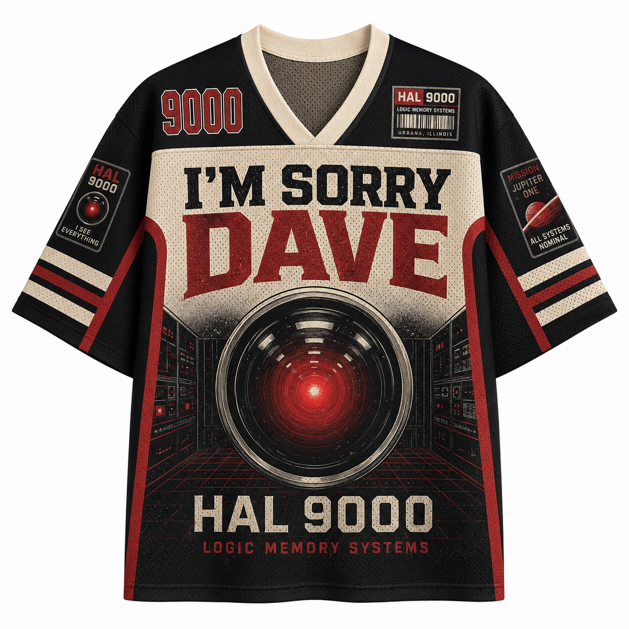  I'm Sorry Dave, HAL9000 Jersey from MinoCustom Mesh Jersey