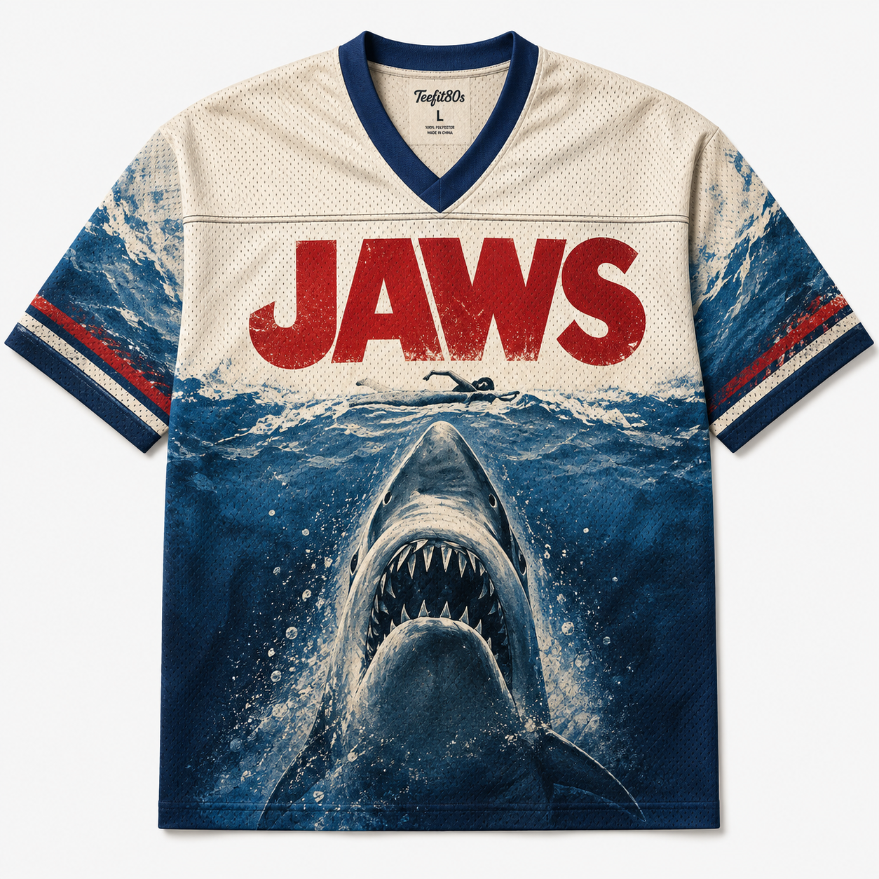 JAWS Movie Poster Graphic Mesh Jersey