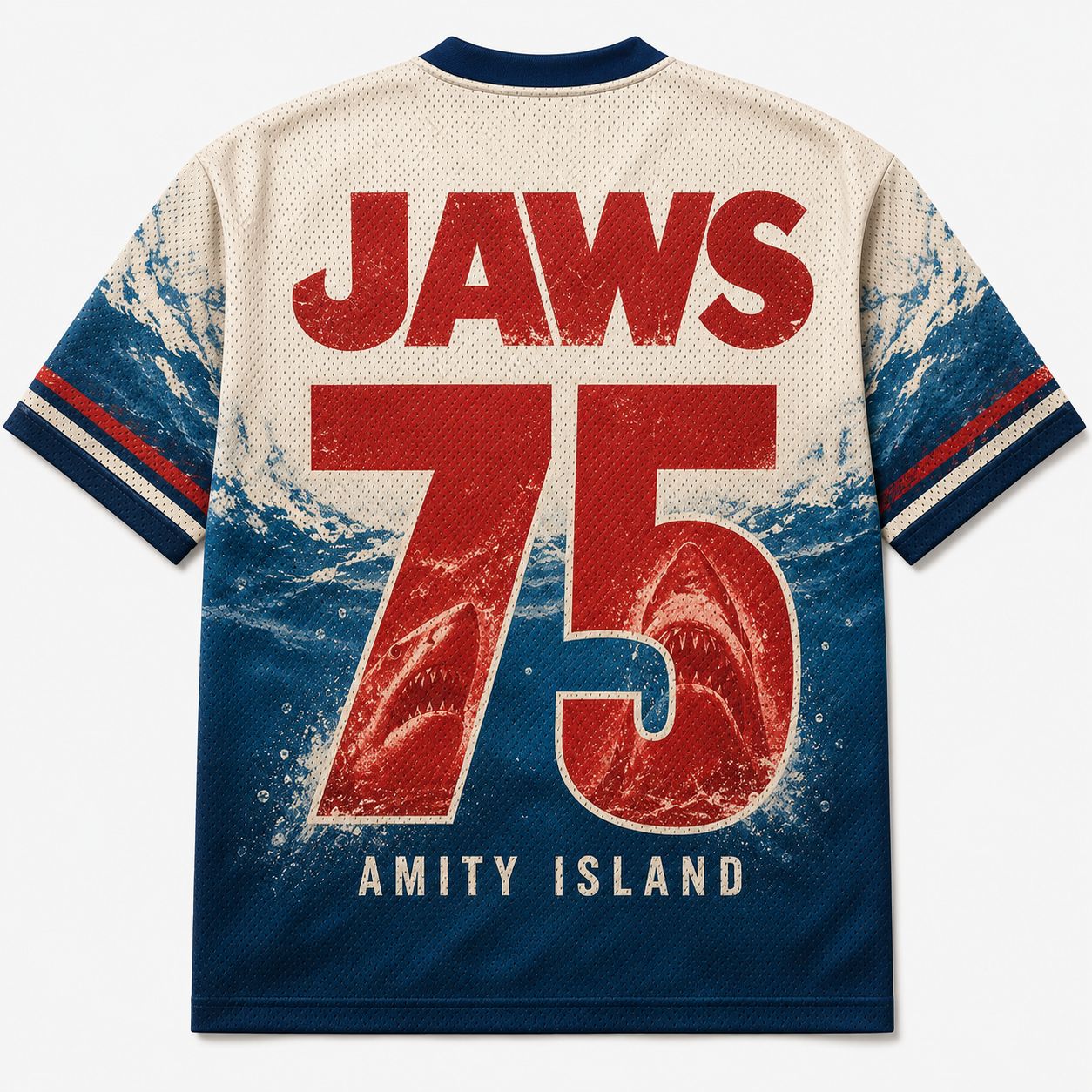 JAWS Movie Poster Graphic Mesh Jersey