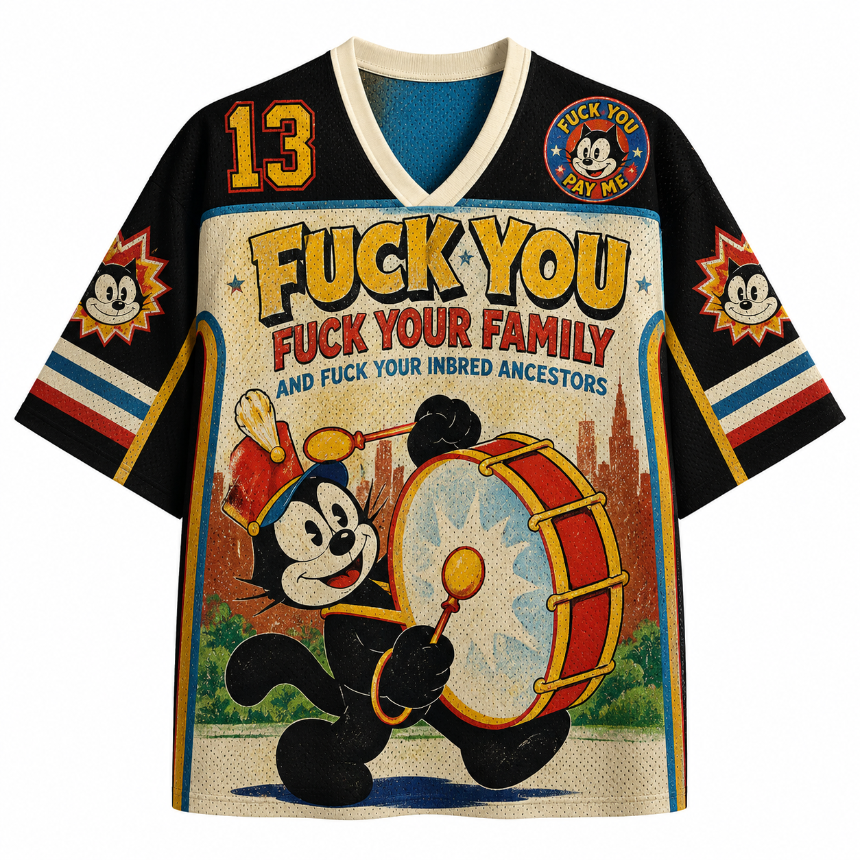 Felix the Cat Fuck YOU Jersey Shirts