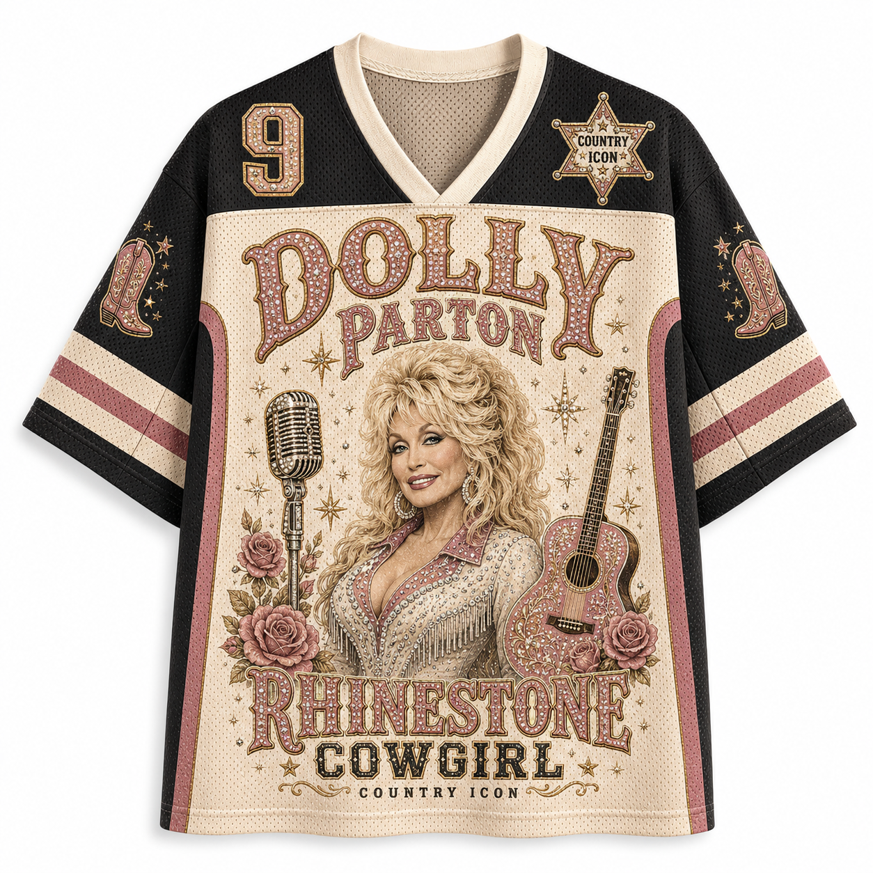 RHINESTONE COWGIRL Jersey T‑Shirt