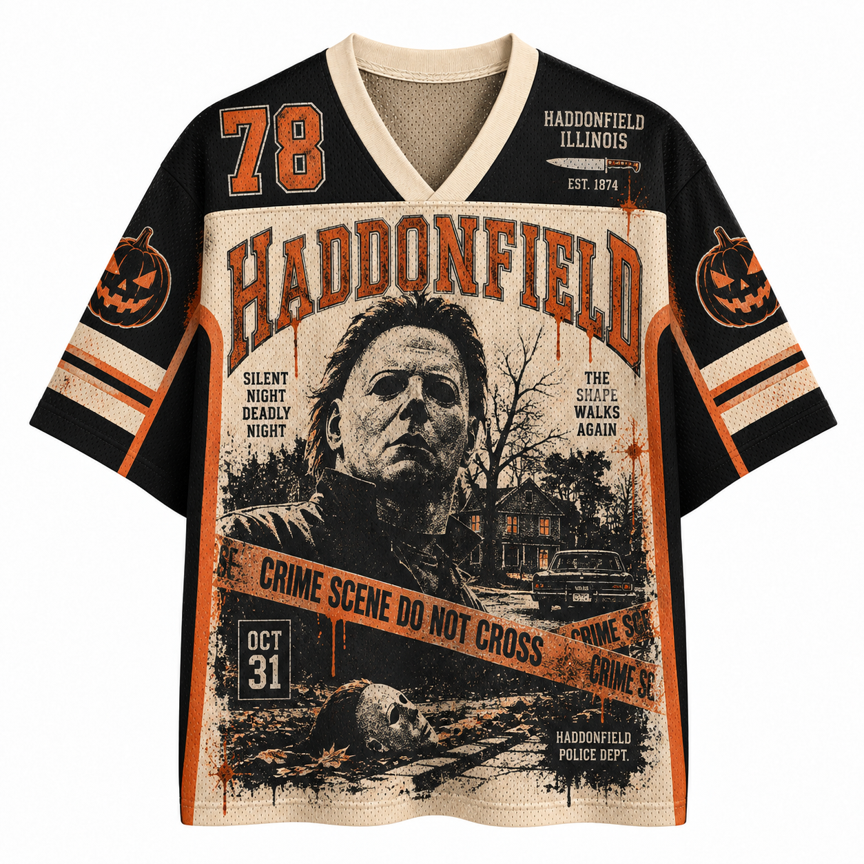 HADDONFIELD Halloween Smiths Grove Movie Jersey Shirts