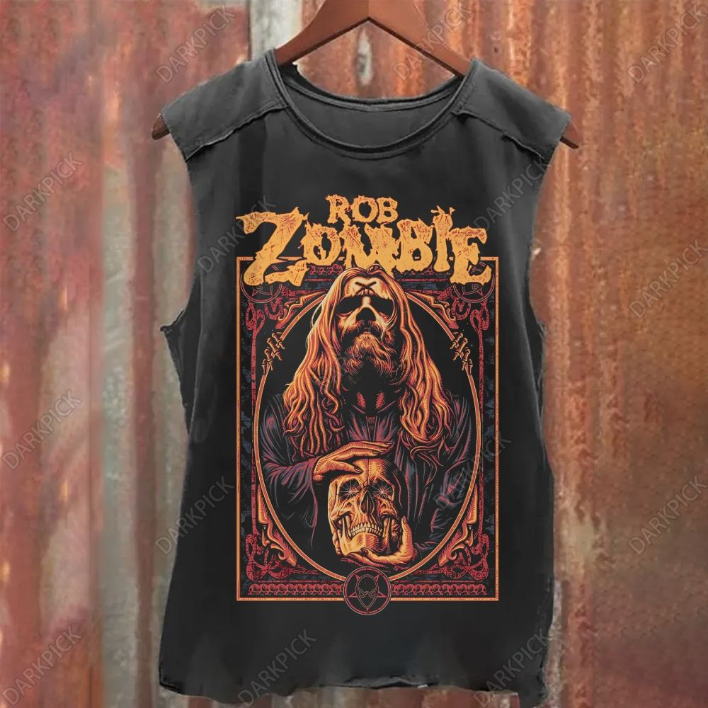 Horror Zombie Print 100% Cotton Casual Tank Top