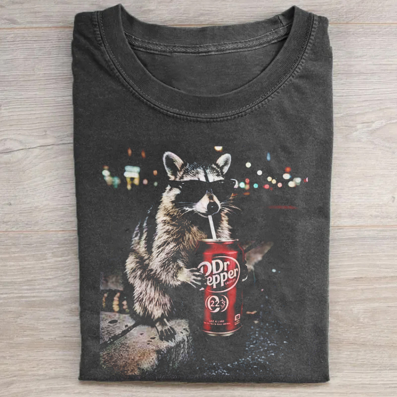 Cool Raccoon Graphic T-shirt