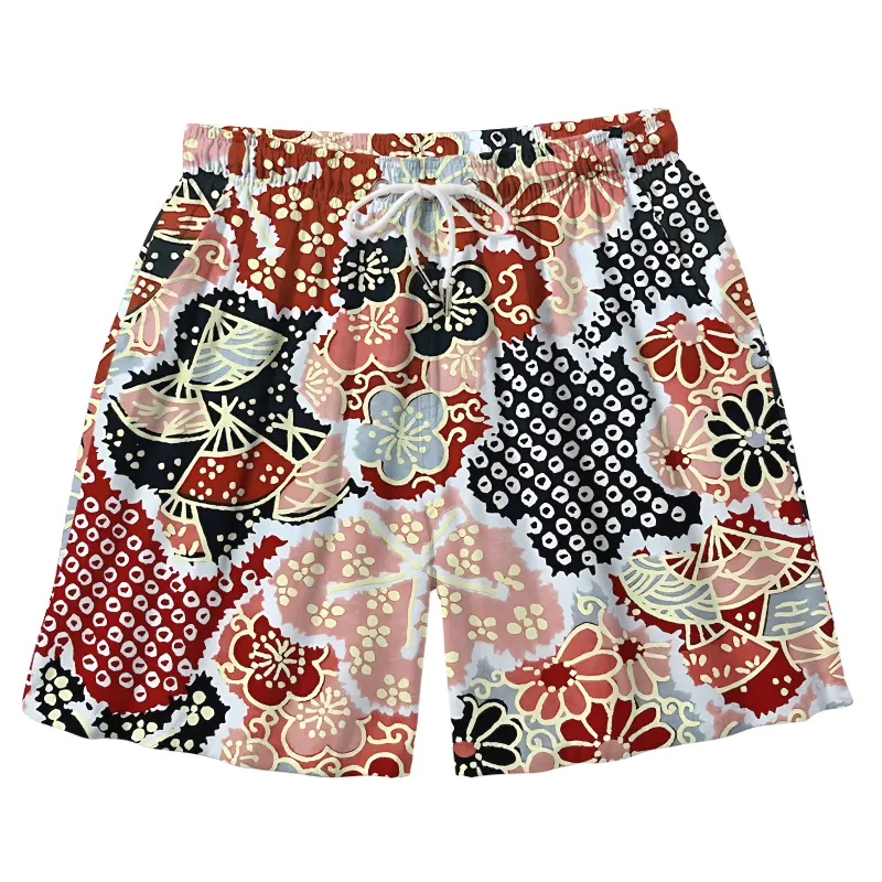  Floral Symphony Aloha Mens Swim Trunks