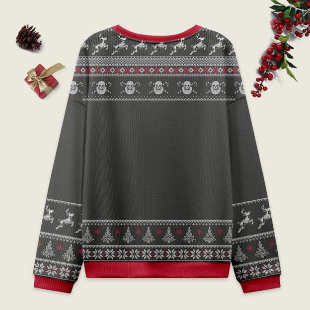 Vintage When You're Dead Inside Skeleton Ugly Christmas Sweater