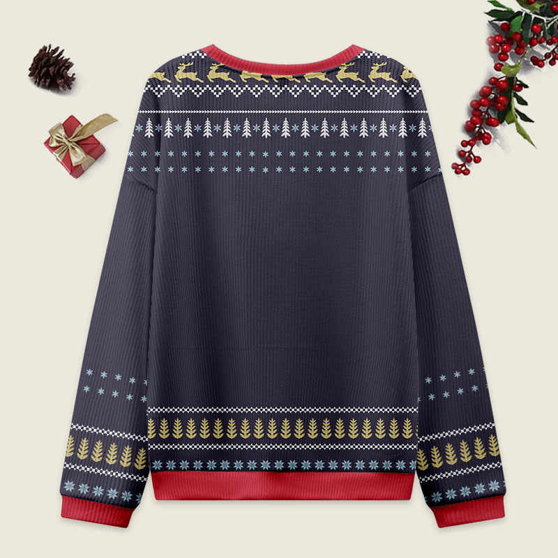 Vintage Sorry Santa I've Been Feral Ugly Christmas Sweater