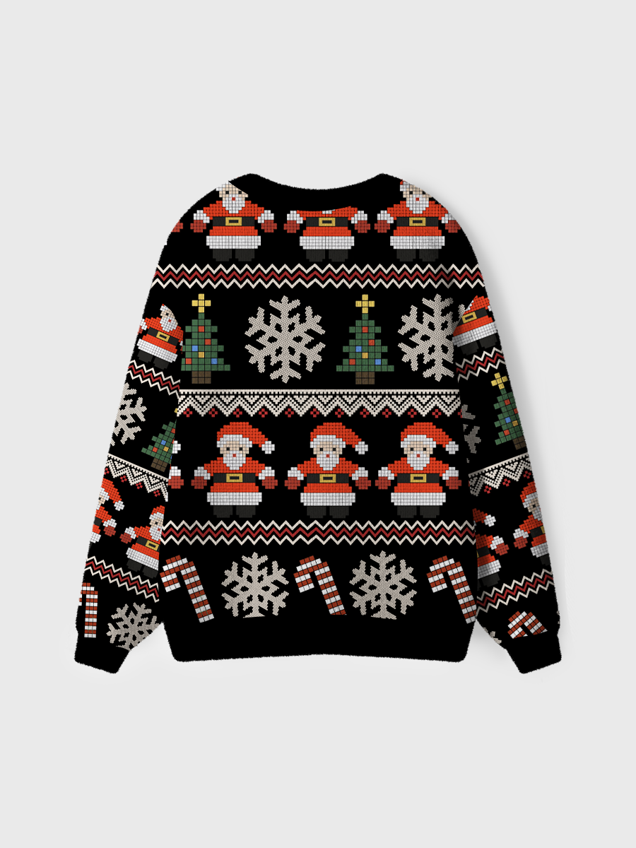 Vintage Santa Claus And Candy Ugly Cardigan Sweaters