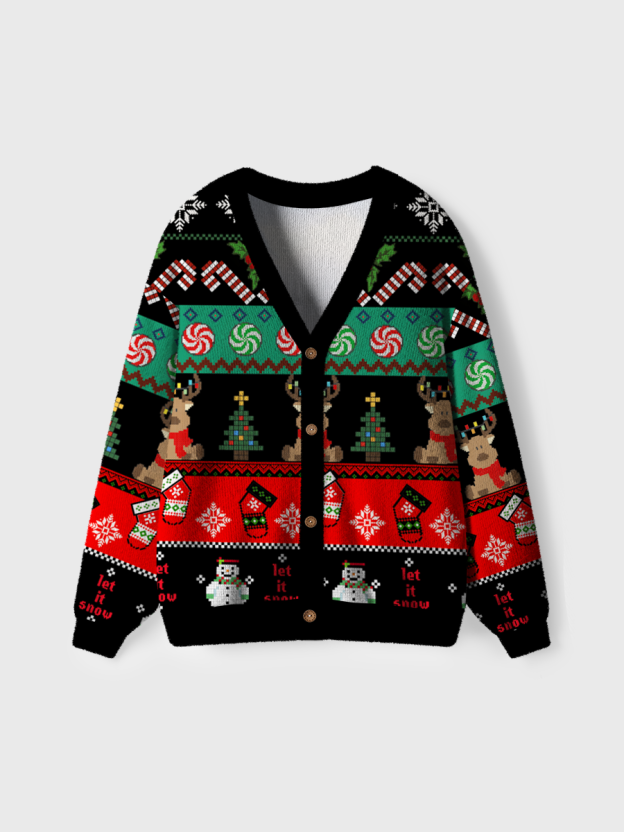 Vintage Merry Christmas Ugly Cardigan Sweaters