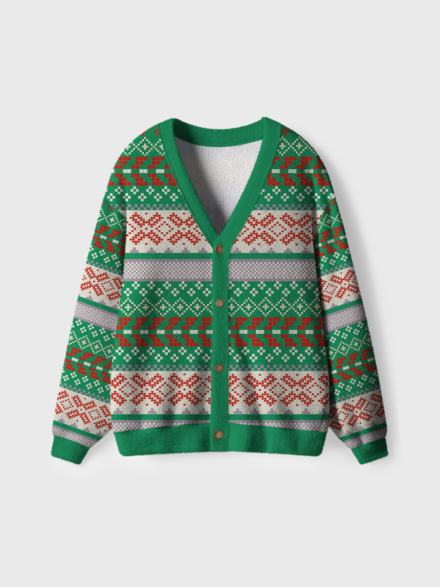 Vintage Green Ugly Cardigan Sweaters