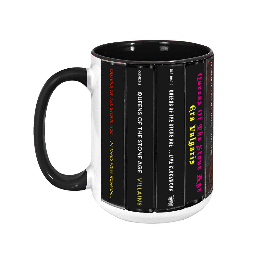 Queens Of The Stone Age Albums Cassette Collection Retro Accent Edge-to-Edge Printed Mug