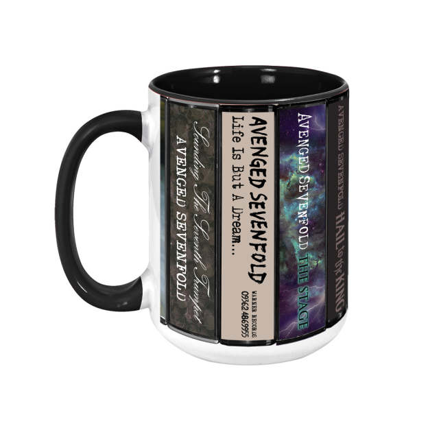Avenged Sevenfold Albums Cassette Collection Retro Accent Edge-to-Edge Printed Mug