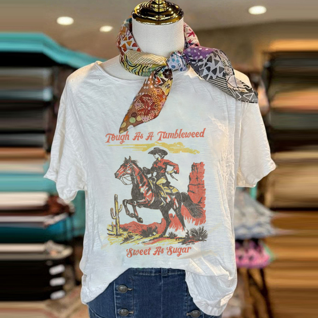 Vintage Tough As A Tumbleweed Sweet As Sugar T-shirt
