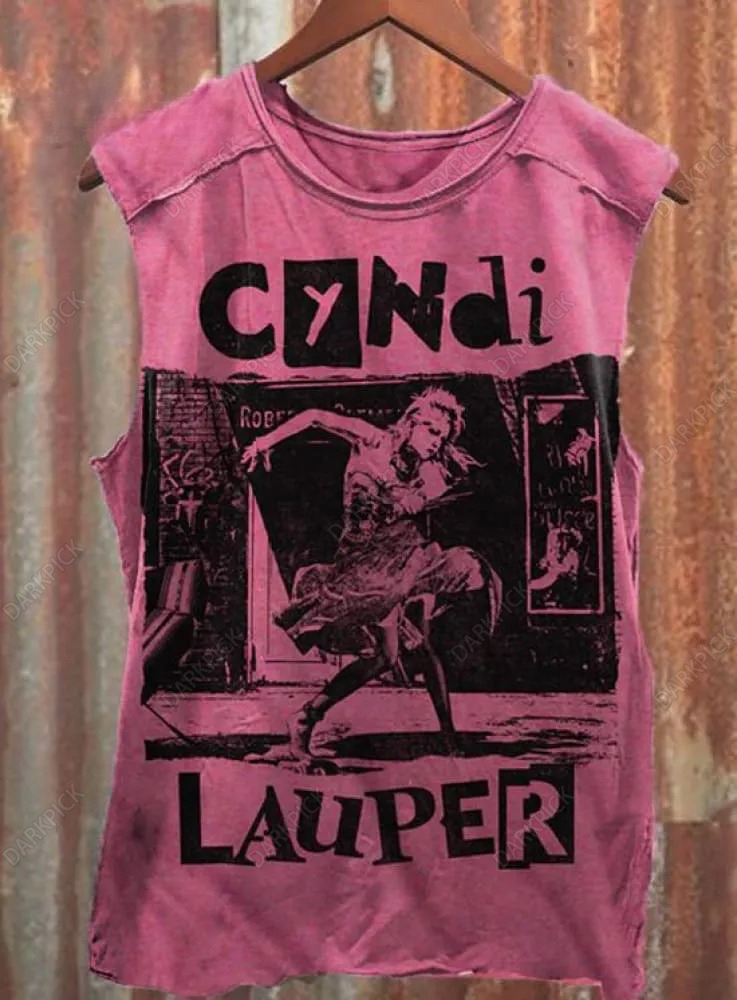 Retro Pink She's So Unusual Cyndi Lauper Unisex Classic Tank Top