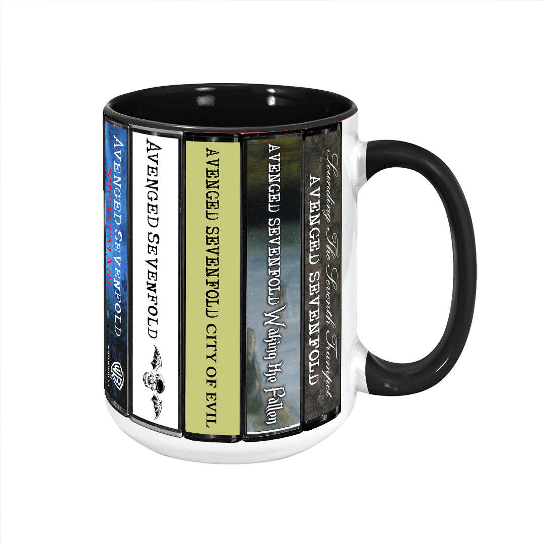 Avenged Sevenfold Albums Cassette Collection Retro Accent Edge-to-Edge Printed Mug