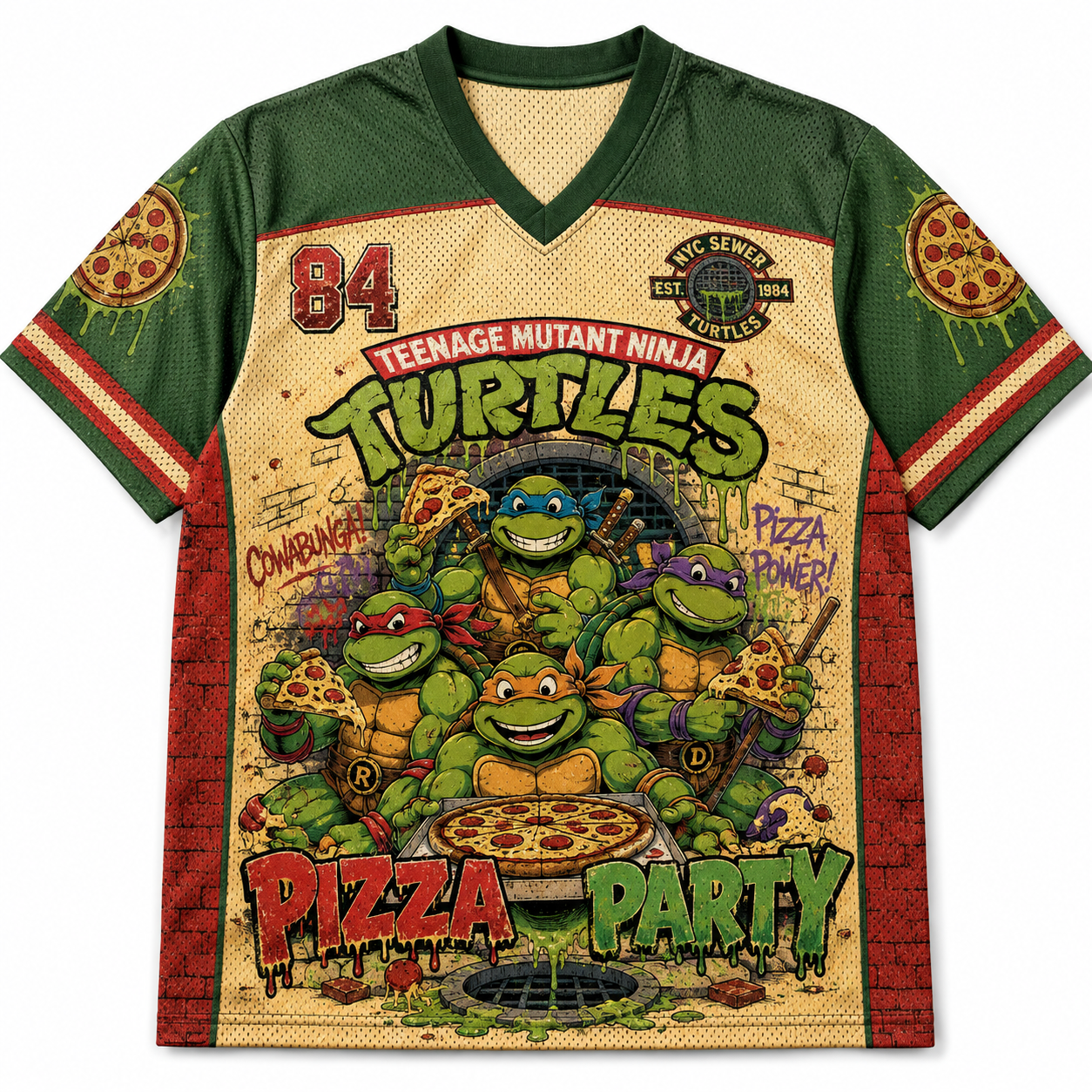 Pizza Power Jersey T‑Shirt