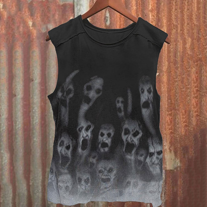 Halloween Ghost Art Print Unisex Vest