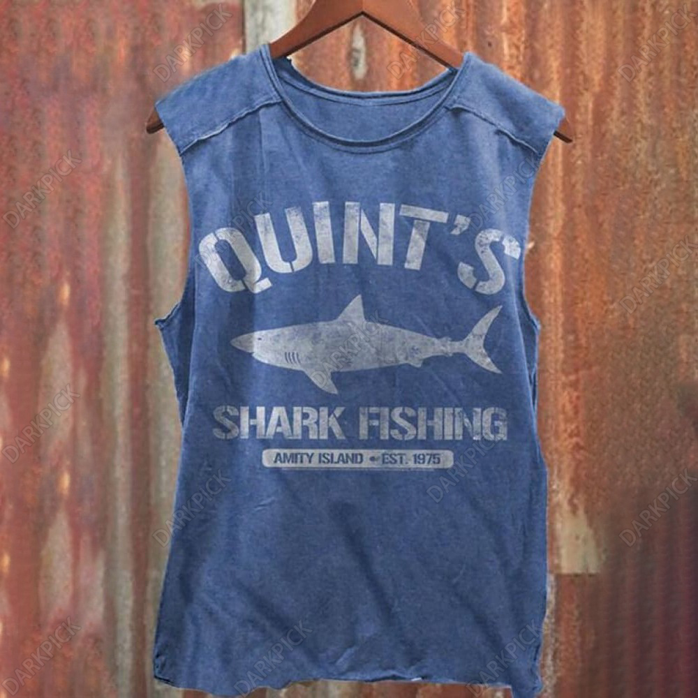 Quint's Shark Fishing Jaws Retro Unisex Classic Tank Top