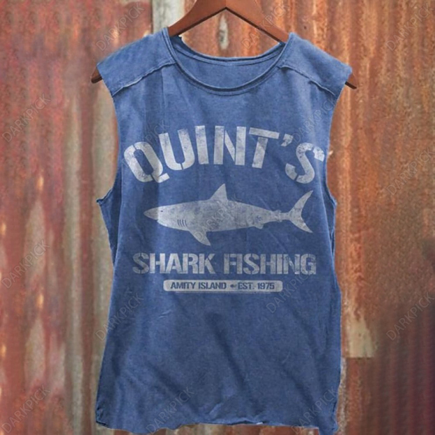 Quint's Shark Fishing Jaws Retro Unisex Classic Tank Top