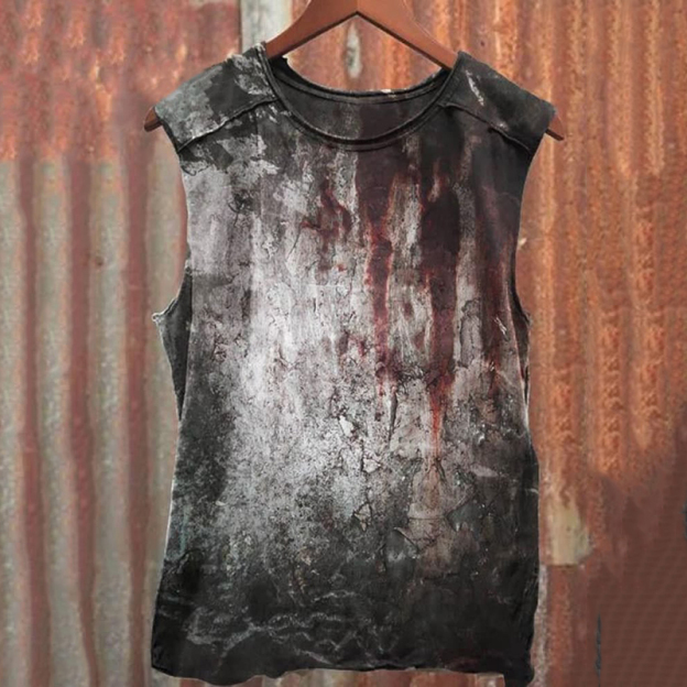 Halloween Blood Stains Print Vest