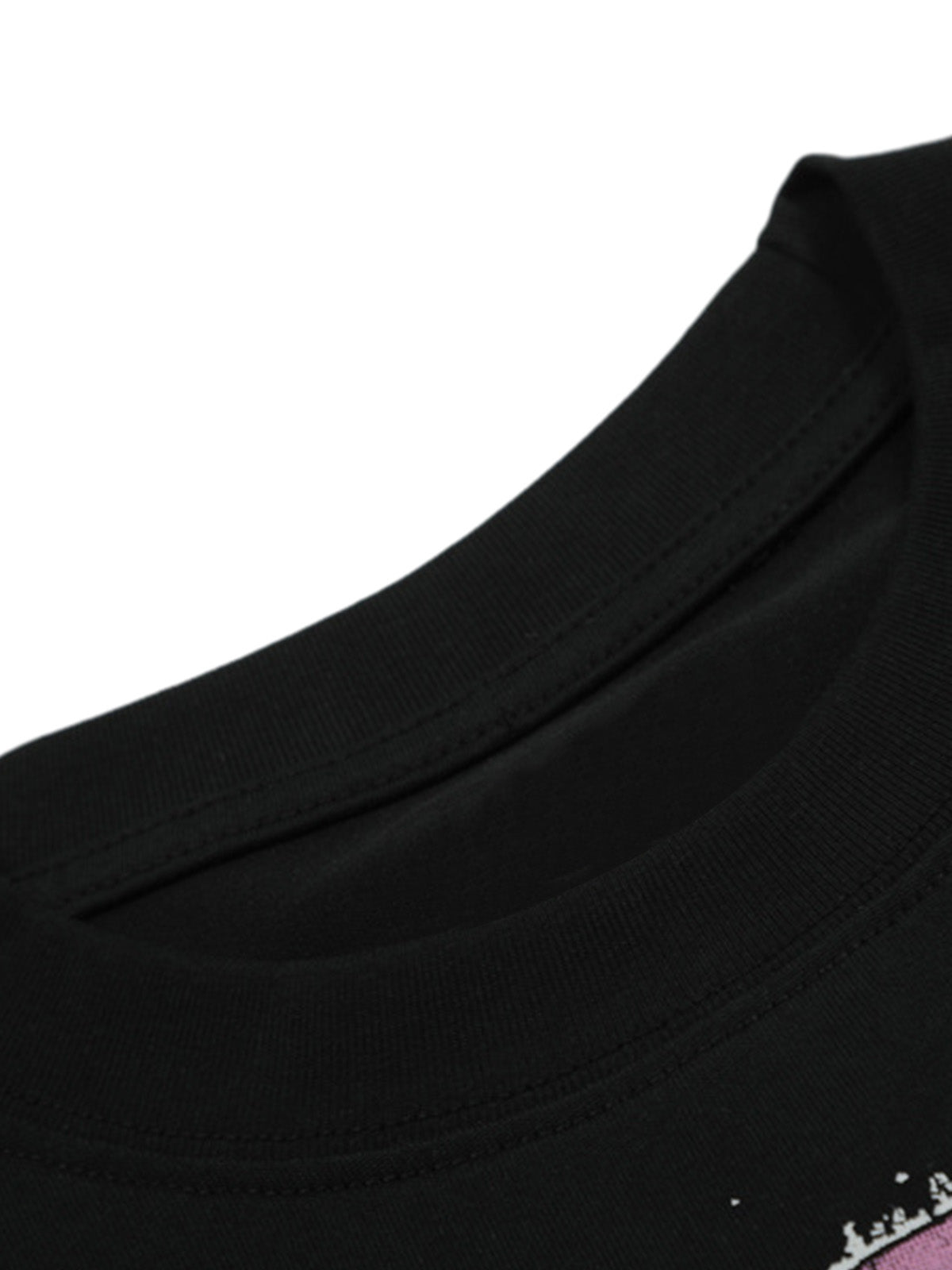 Black Graphic Crew Neck T-Shirt - 