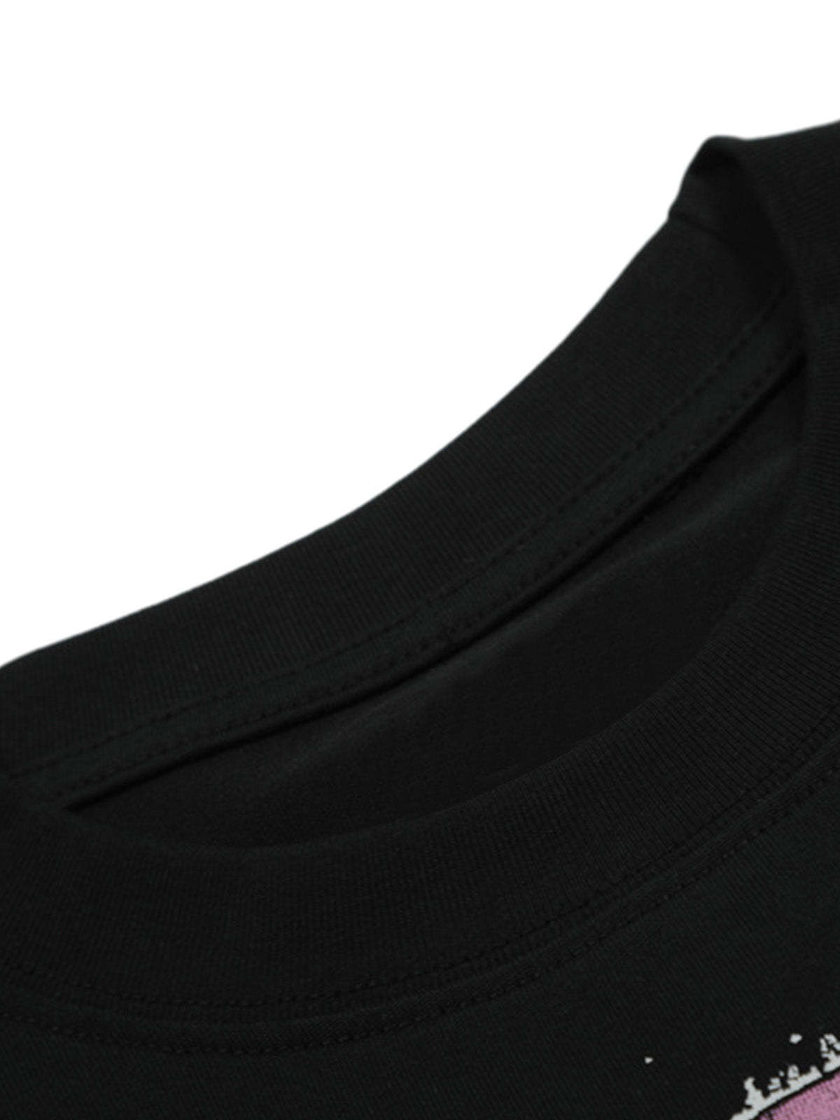 Black Graphic Crew Neck T-Shirt - 