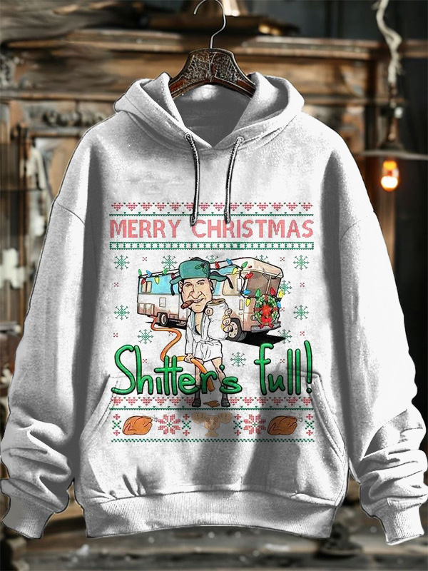 Christmas Printed Casual Hoodie