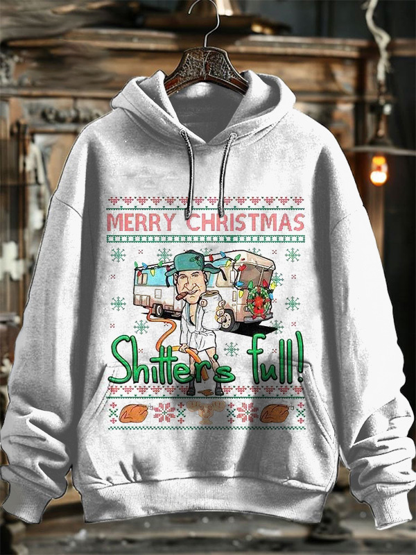 Christmas Printed Casual Hoodie