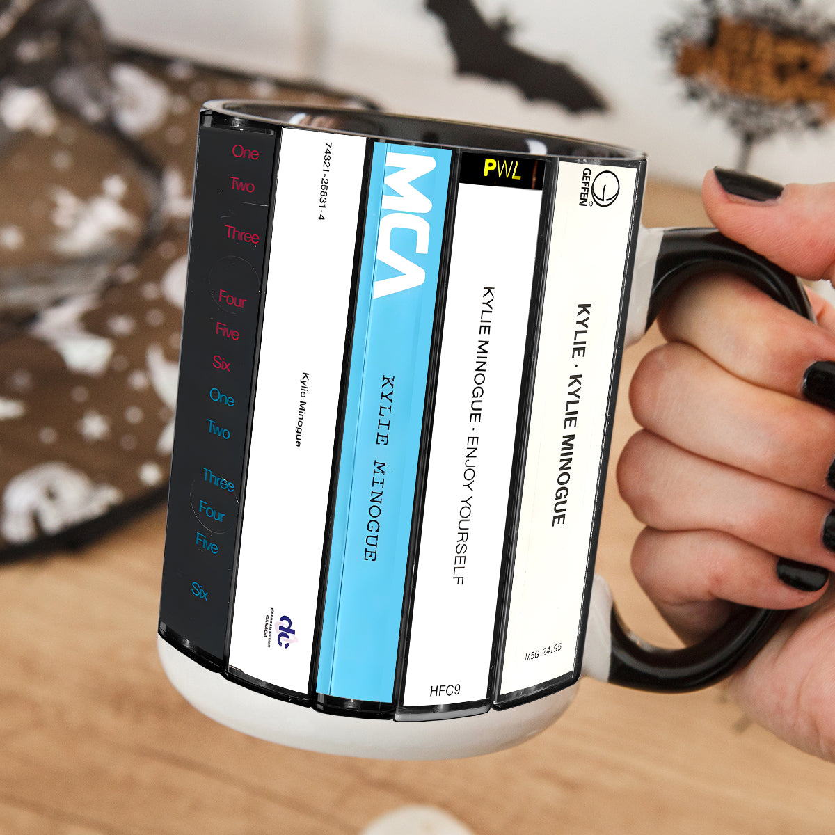 Kylie Minogue Albums Cassette Retro Collection Accent Mug