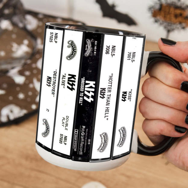 Kiss Albums Cassette Retro Collection Accent Mug