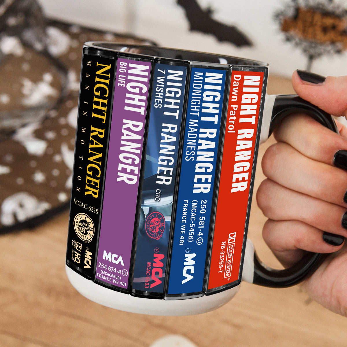 Night Ranger Albums Cassette Retro Collection Accent Mug